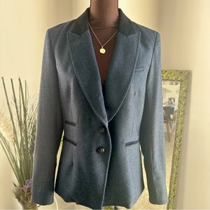 Blue Herringbone Blazer